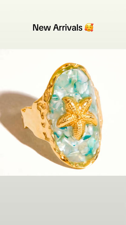 Seaside Treasure Starfish Ring