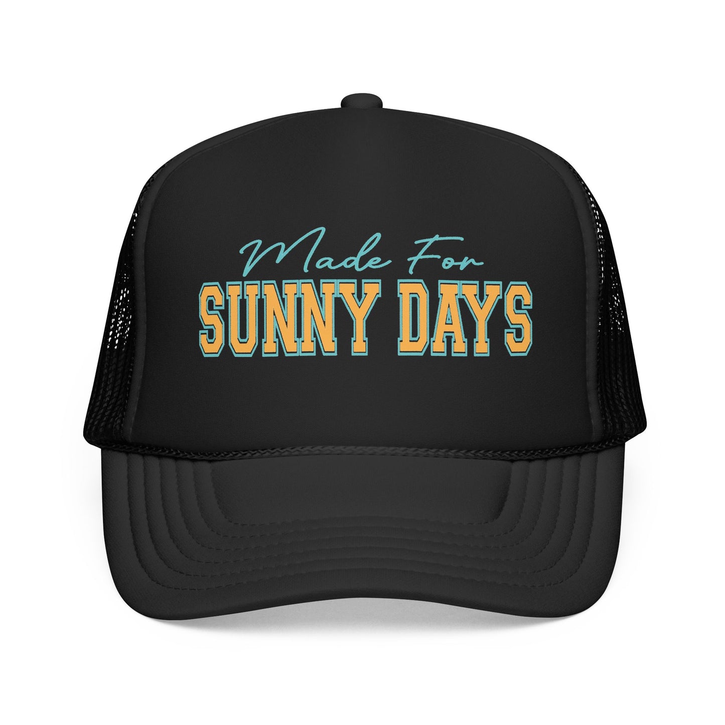 Trucker Hat - "Made For Sunny Days" Retro Beach Mesh Cap