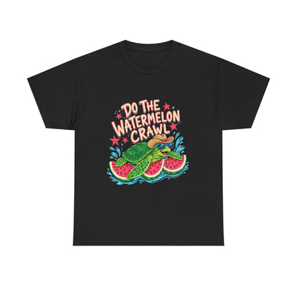 Do The Watermelon Crawl T‑Shirt — Retro Summer Turtle Graphic Tee