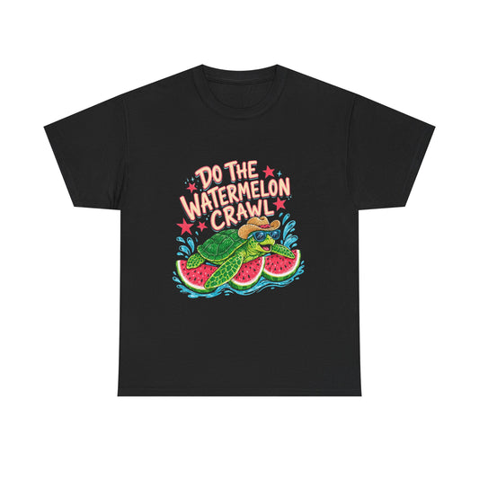 Do The Watermelon Crawl T‑Shirt — Retro Summer Turtle Graphic Tee
