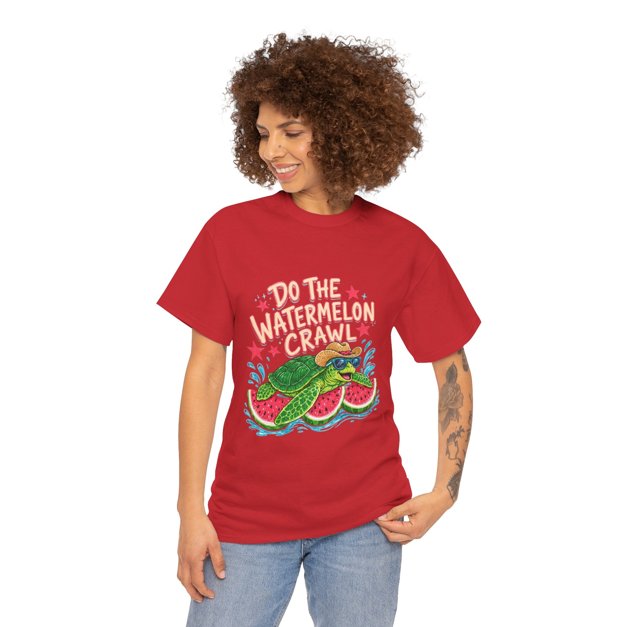 Do The Watermelon Crawl T‑Shirt — Retro Summer Turtle Graphic Tee