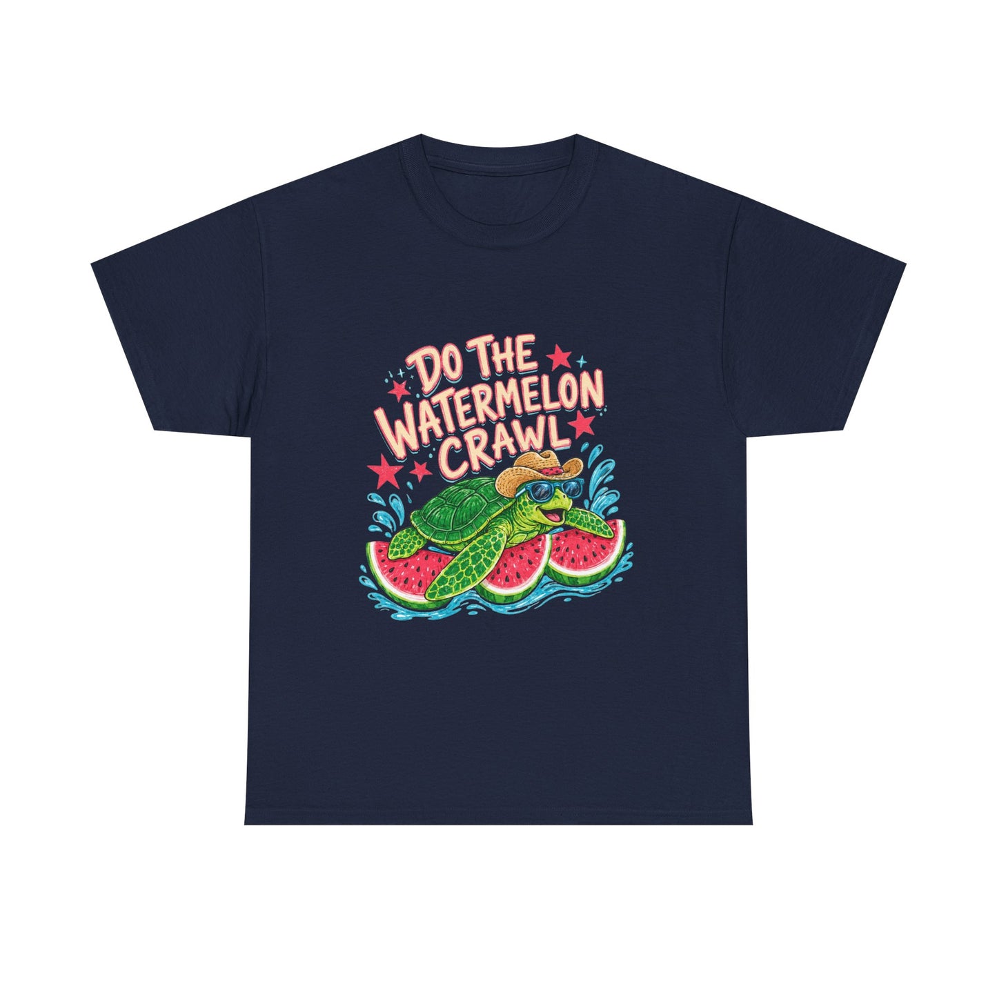 Do The Watermelon Crawl T‑Shirt — Retro Summer Turtle Graphic Tee