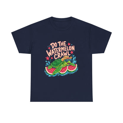 Do The Watermelon Crawl T‑Shirt — Retro Summer Turtle Graphic Tee