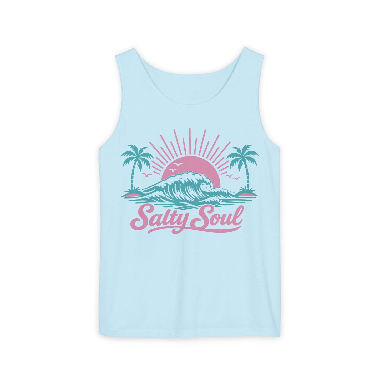 Salty Soul Beach Tank — Retro Surf Graphic Tank Top
