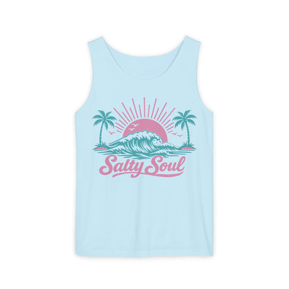 Salty Soul Beach Tank — Retro Surf Graphic Tank Top