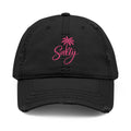 Salty Palm Embroidered Distressed Dad Hat