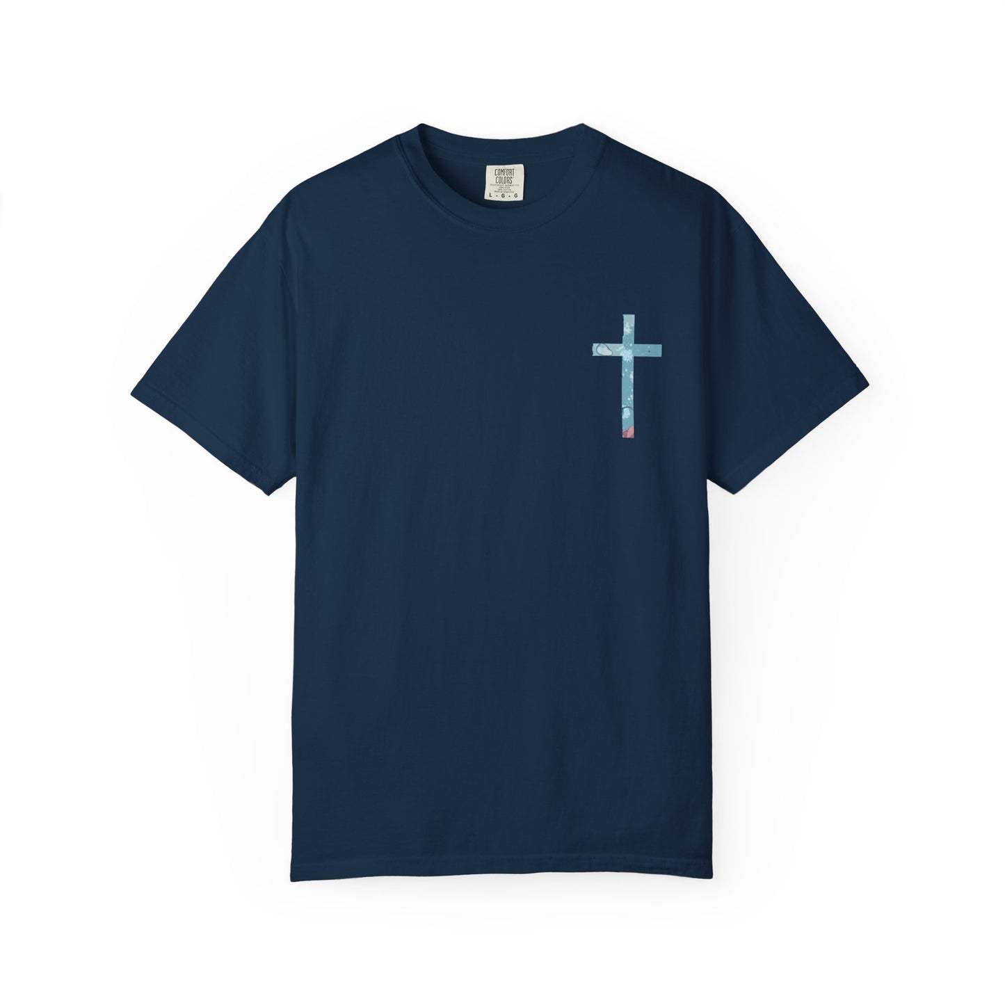 T-Shirt — 'When You Walk Through Deep Waters' Floral Sea Turtle Christian Tee