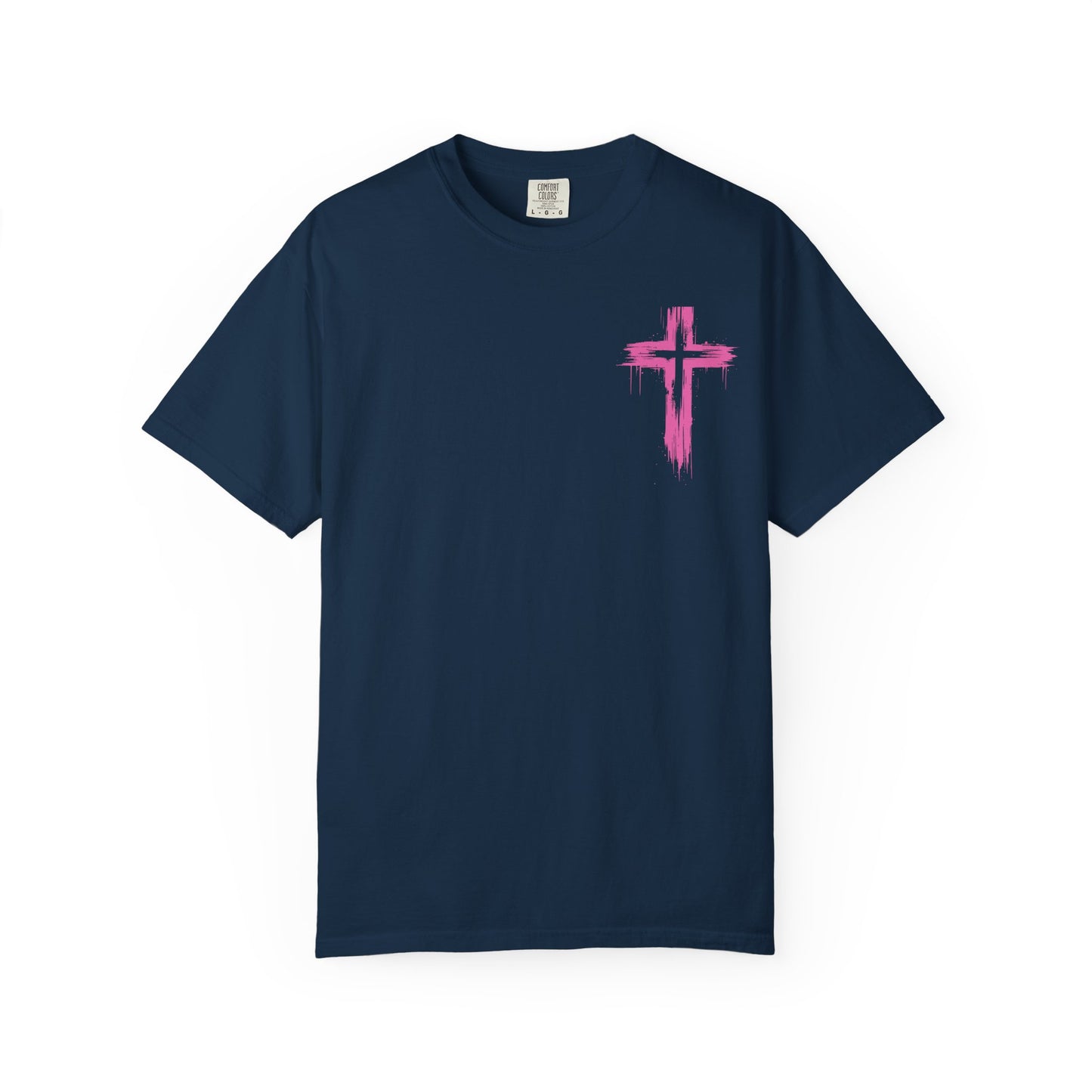 Pray Wait Trust T-Shirt — Colorful Christian Cross Faith Tee