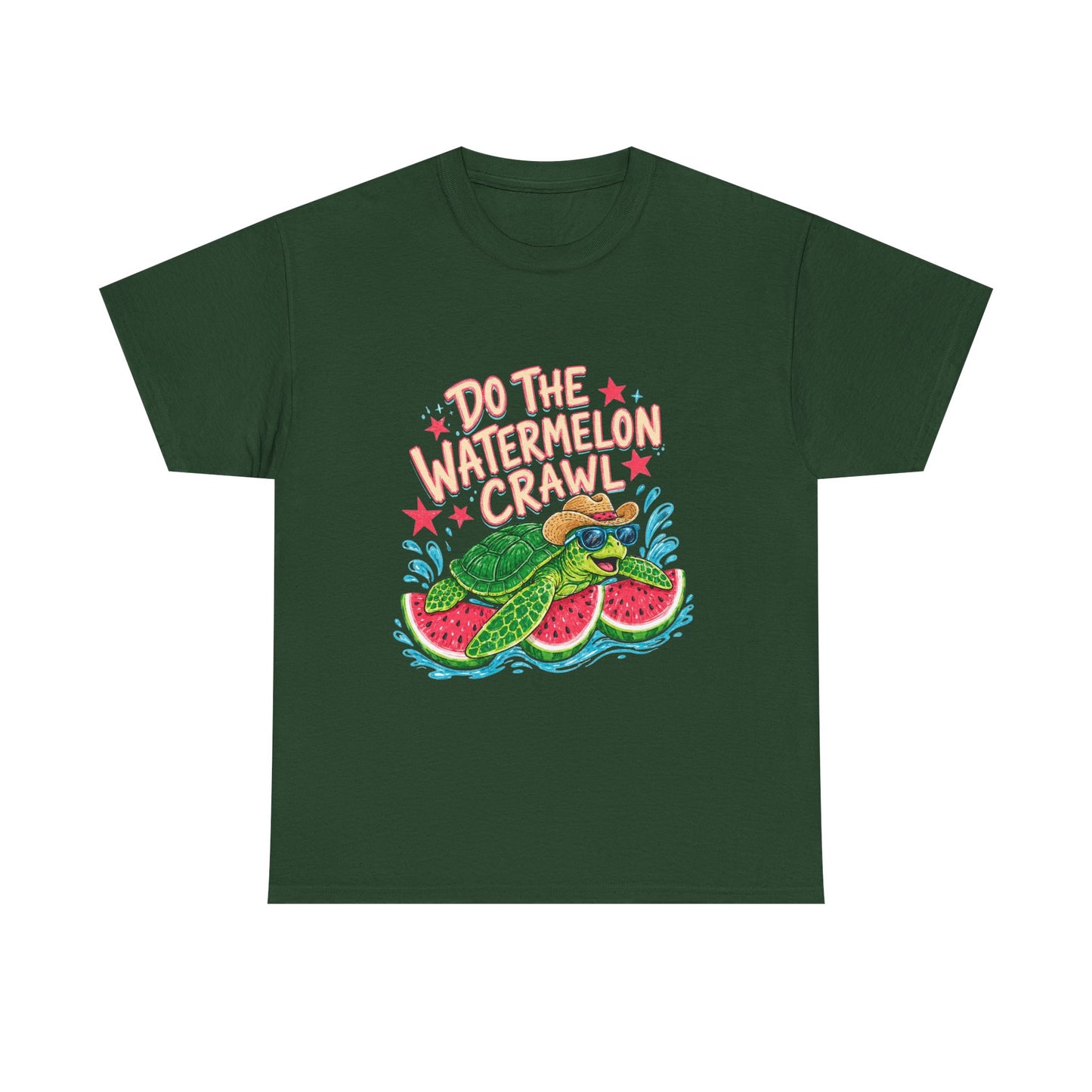Do The Watermelon Crawl T‑Shirt — Retro Summer Turtle Graphic Tee
