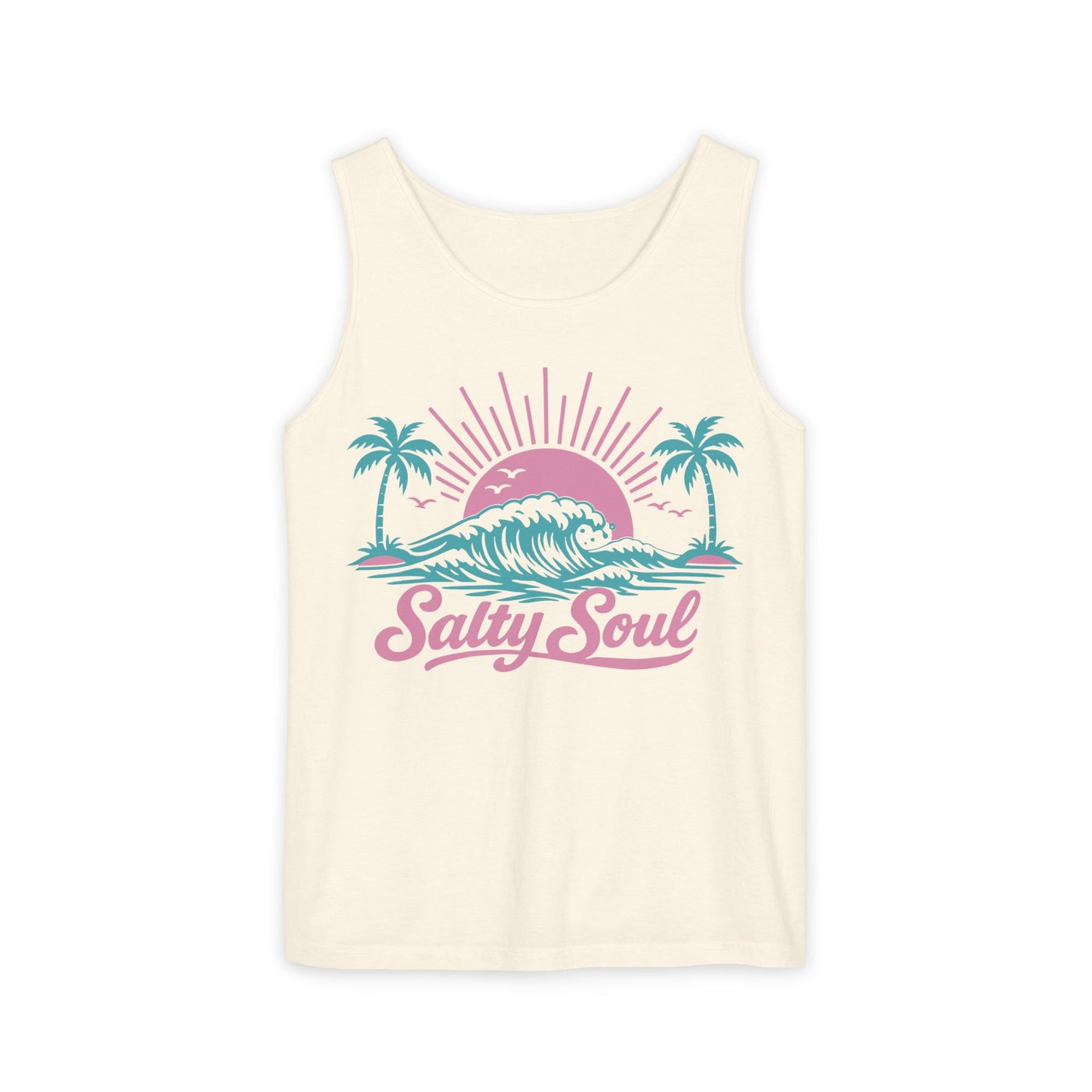 Salty Soul Beach Tank — Retro Surf Graphic Tank Top