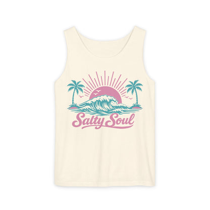 Salty Soul Beach Tank — Retro Surf Graphic Tank Top