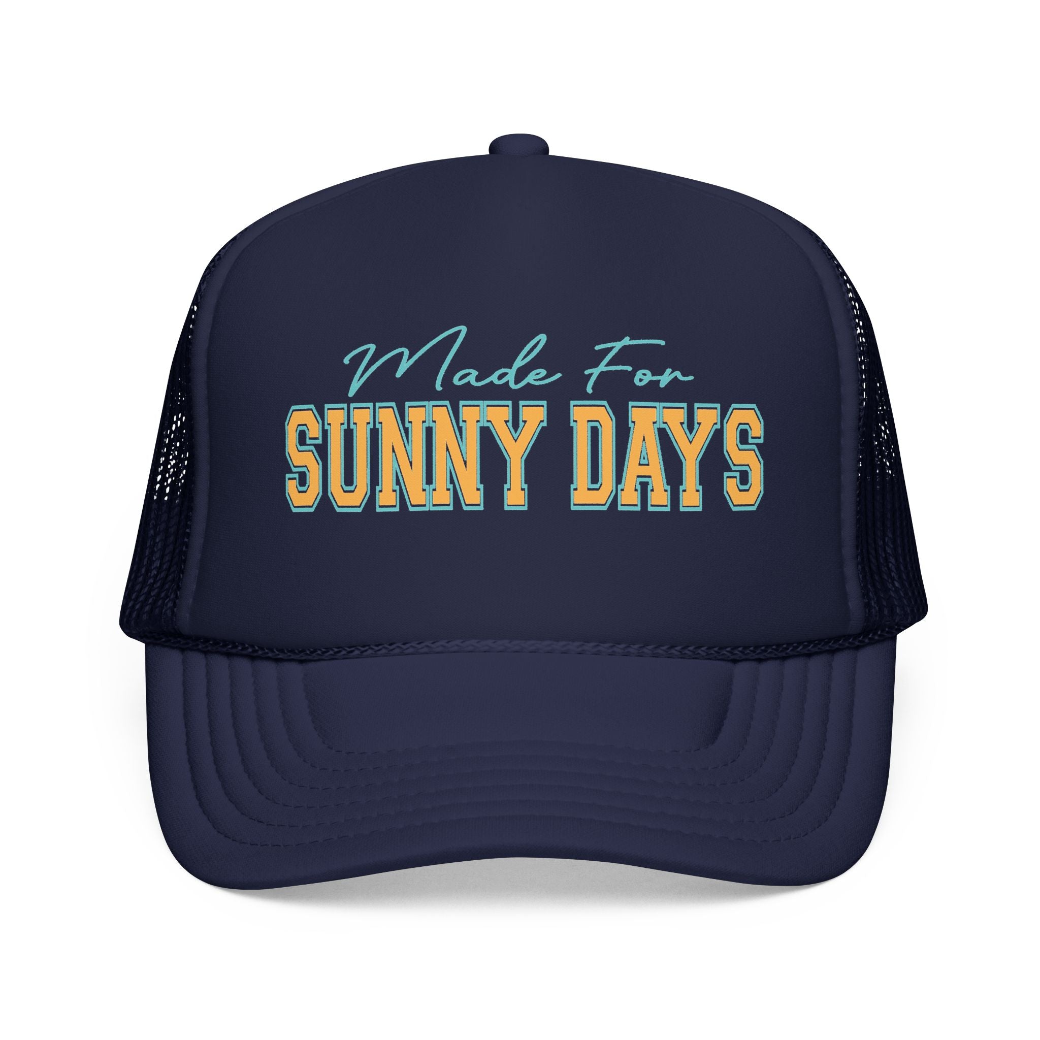 Trucker Hat - "Made For Sunny Days" Retro Beach Mesh Cap