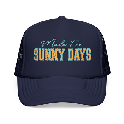 Trucker Hat - "Made For Sunny Days" Retro Beach Mesh Cap