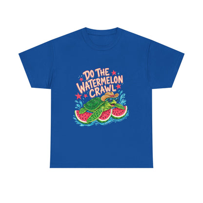 Do The Watermelon Crawl T‑Shirt — Retro Summer Turtle Graphic Tee