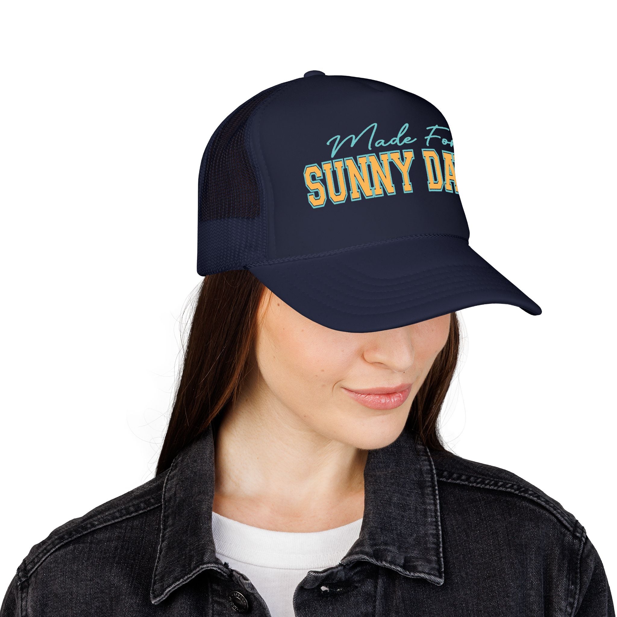 Trucker Hat - "Made For Sunny Days" Retro Beach Mesh Cap
