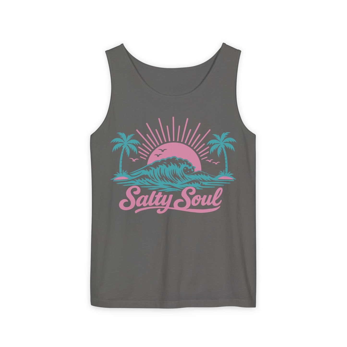 Salty Soul Beach Tank — Retro Surf Graphic Tank Top