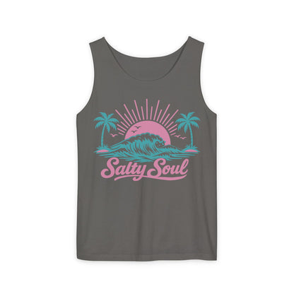 Salty Soul Beach Tank — Retro Surf Graphic Tank Top