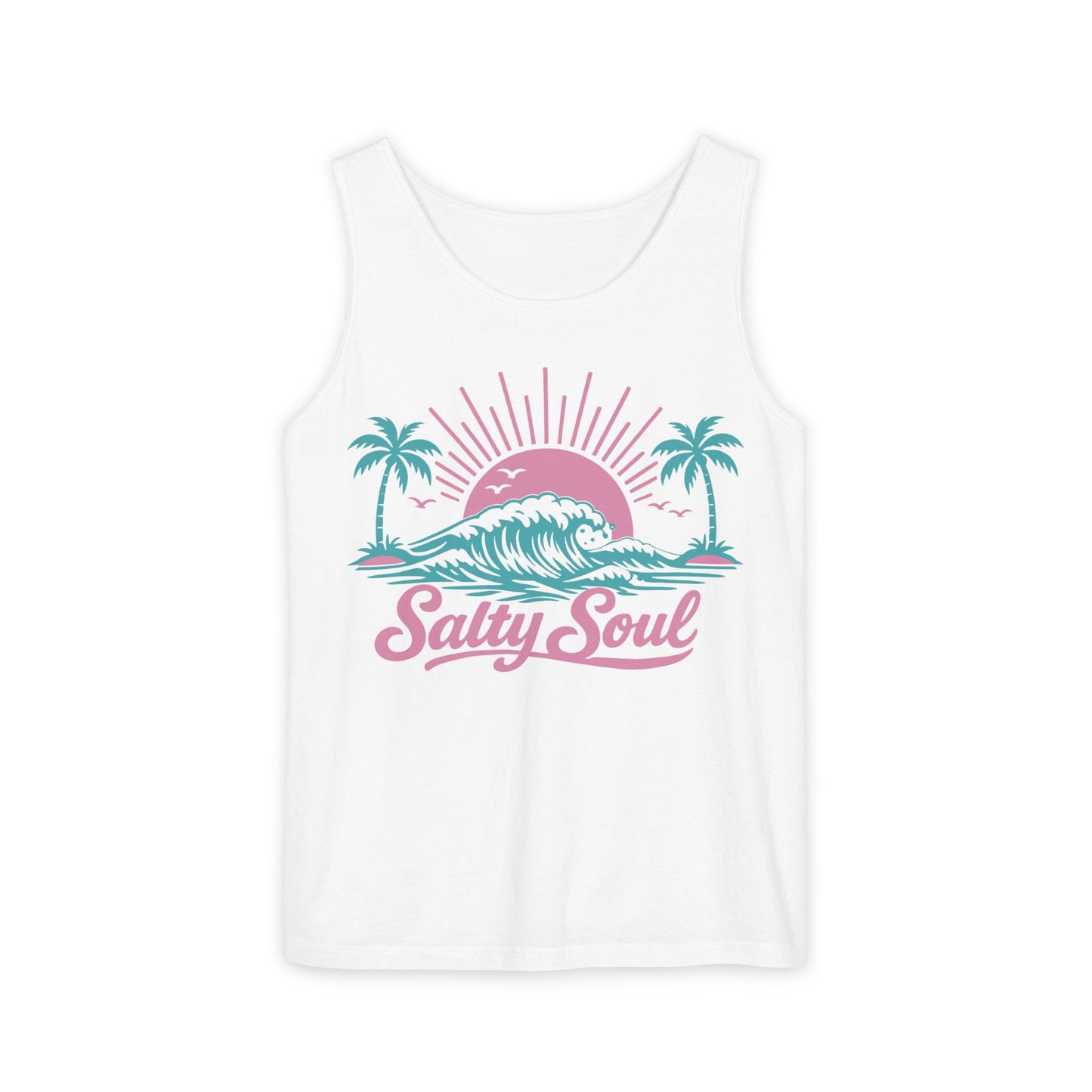 Salty Soul Beach Tank — Retro Surf Graphic Tank Top