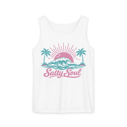 Salty Soul Beach Tank — Retro Surf Graphic Tank Top