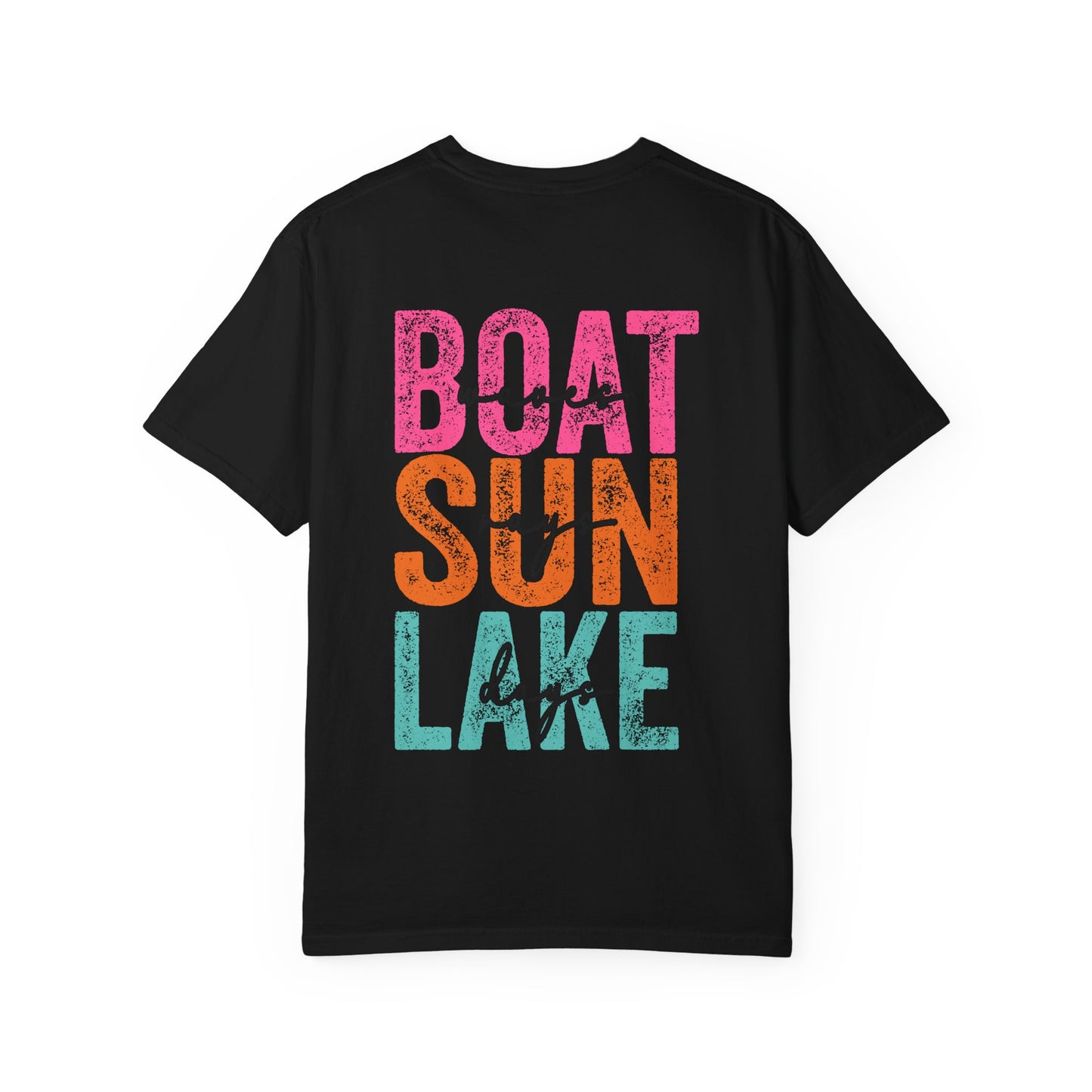 Lake Days T-Shirt — "Boat Waves Sun Rays" Retro Smile Graphic
