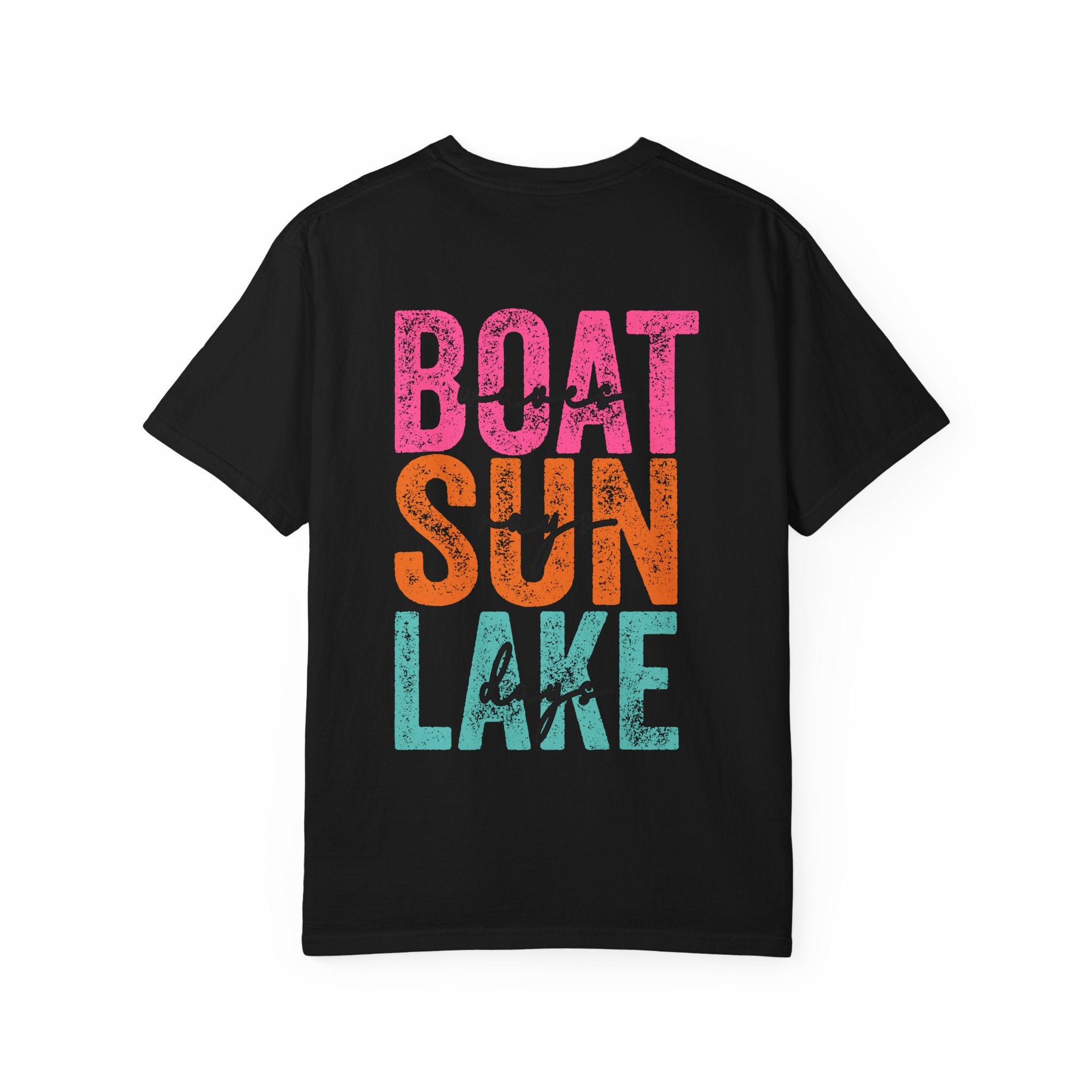 Lake Days T-Shirt — "Boat Waves Sun Rays" Retro Smile Graphic