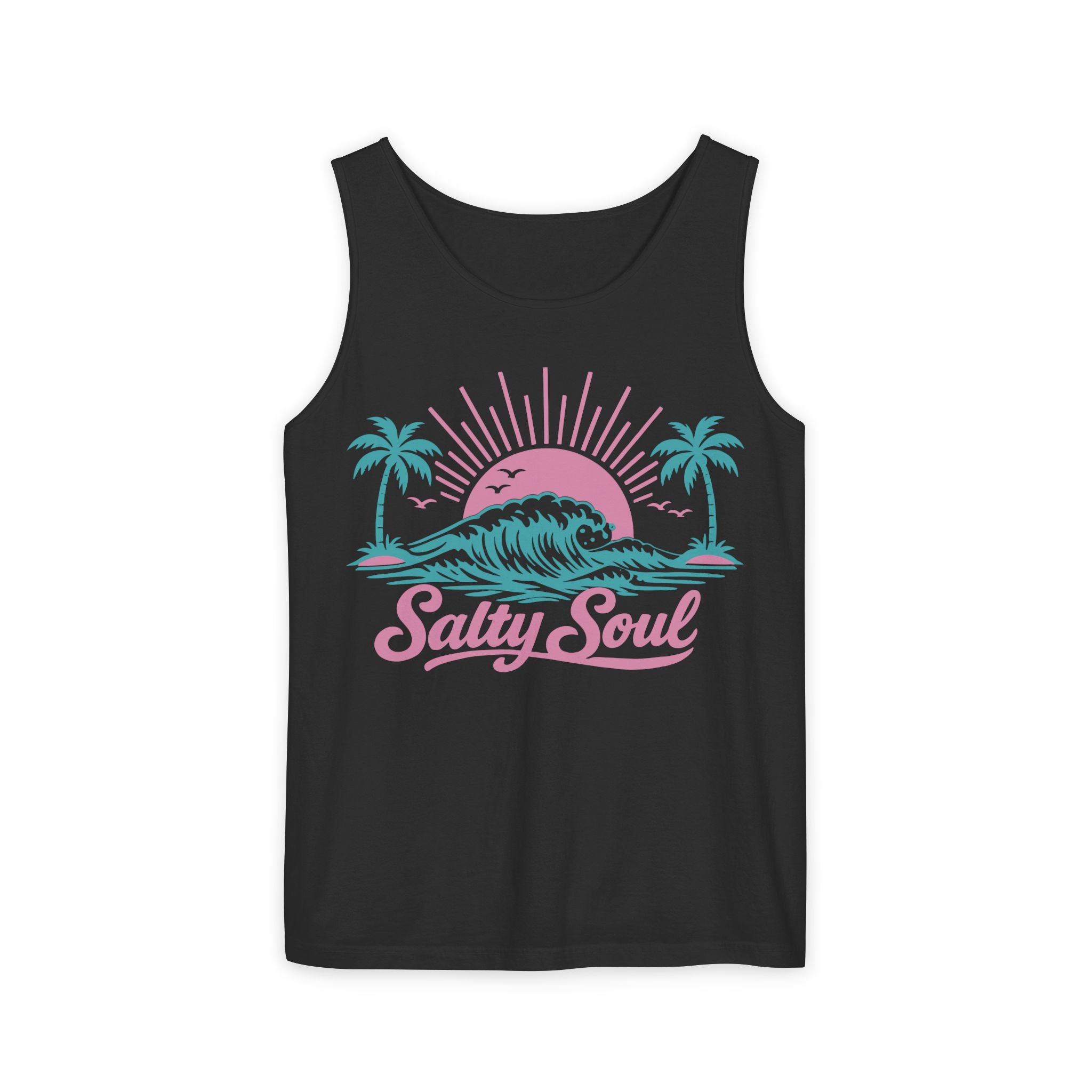Salty Soul Beach Tank — Retro Surf Graphic Tank Top