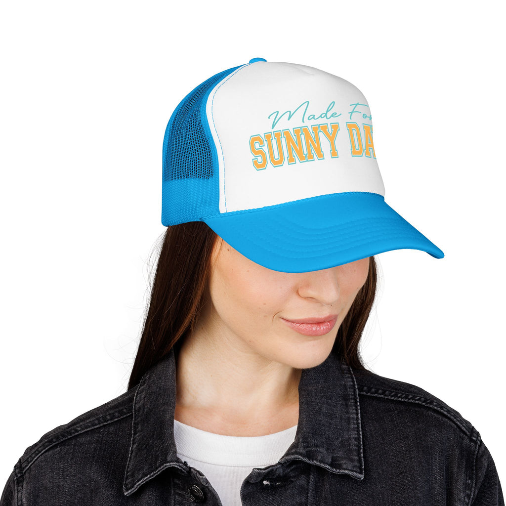 Trucker Hat - "Made For Sunny Days" Retro Beach Mesh Cap