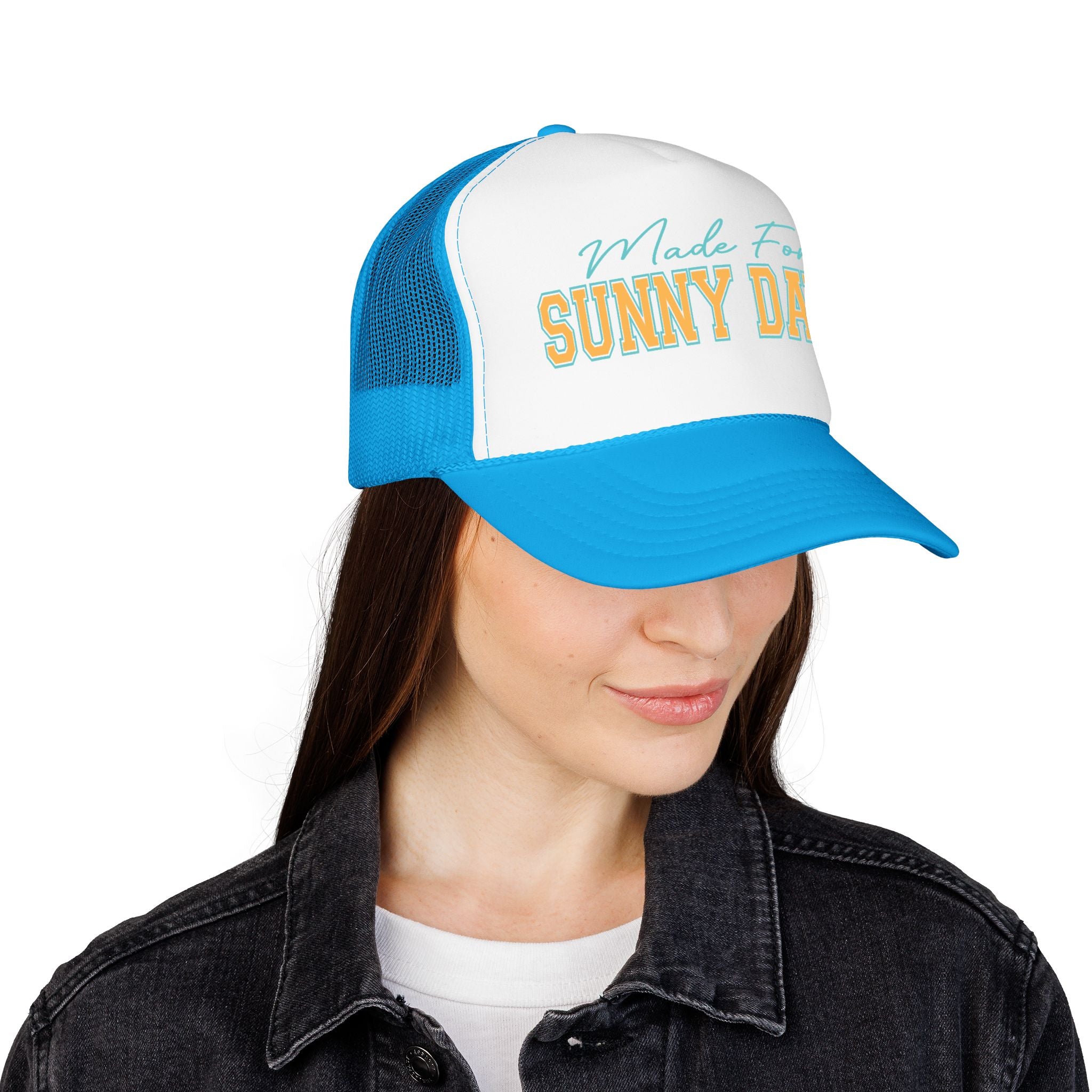 Trucker Hat - "Made For Sunny Days" Retro Beach Mesh Cap