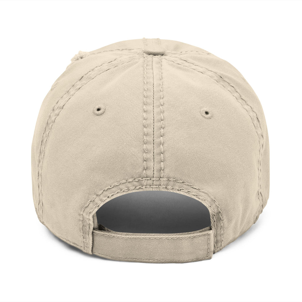 Salty Palm Embroidered Distressed Dad Hat