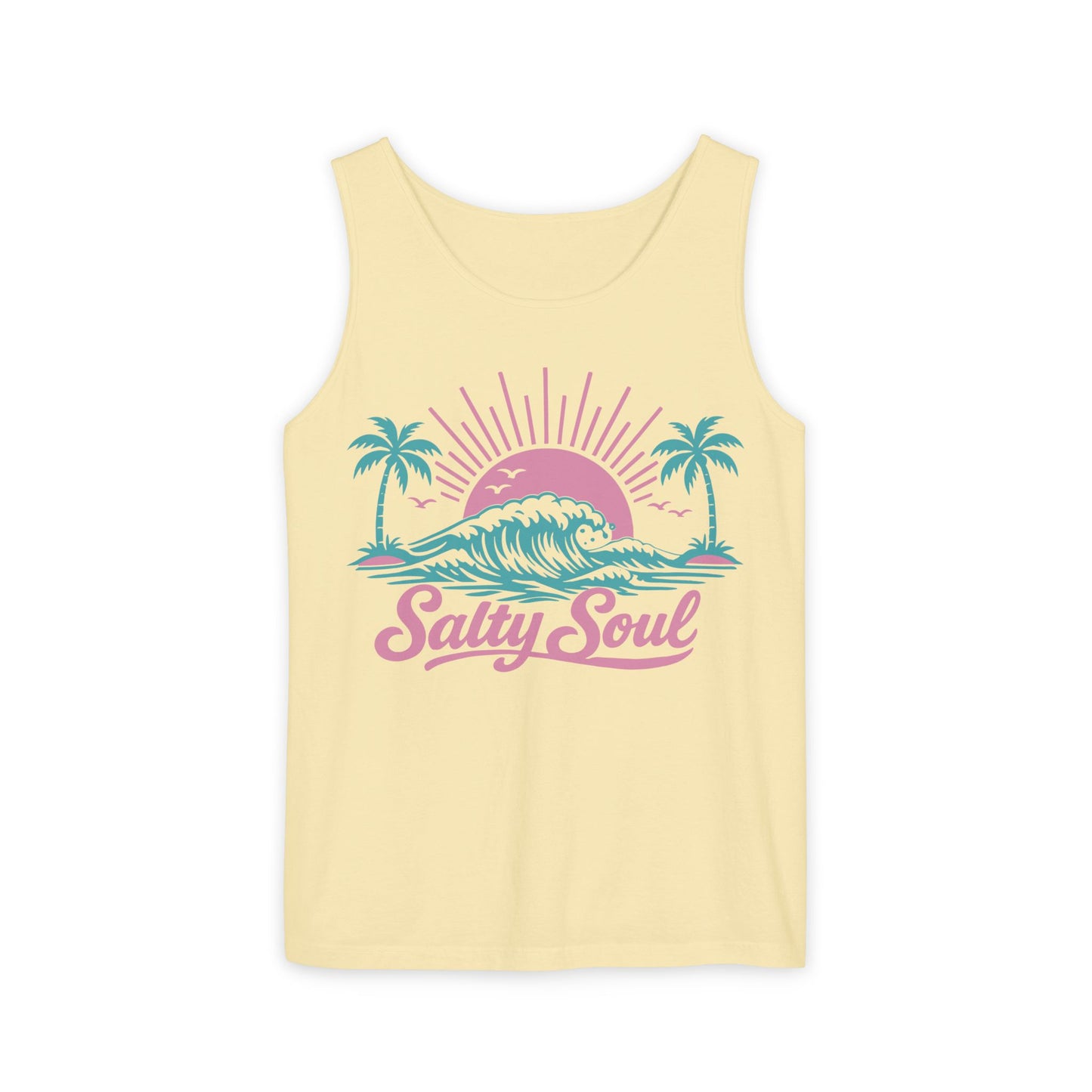 Salty Soul Beach Tank — Retro Surf Graphic Tank Top