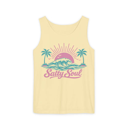 Salty Soul Beach Tank — Retro Surf Graphic Tank Top