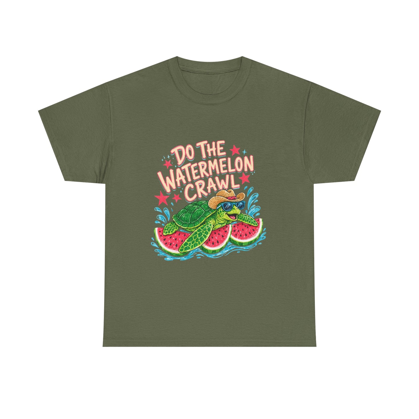 Do The Watermelon Crawl T‑Shirt — Retro Summer Turtle Graphic Tee