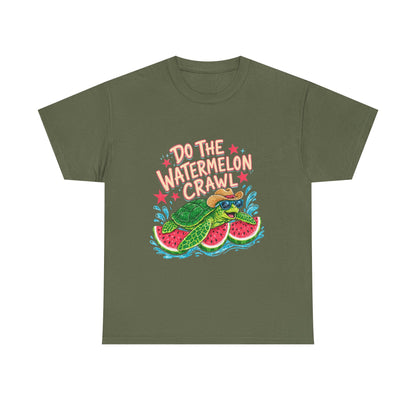 Do The Watermelon Crawl T‑Shirt — Retro Summer Turtle Graphic Tee