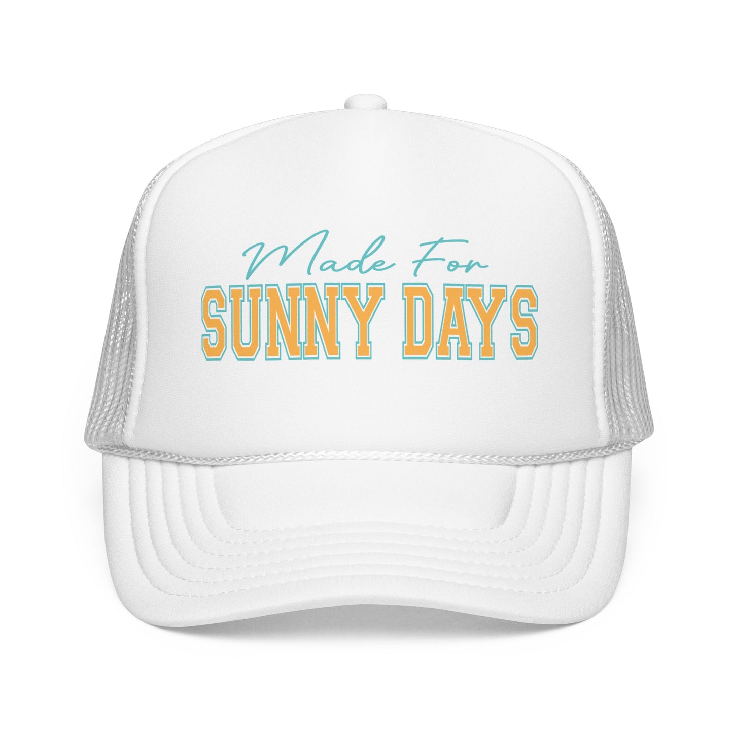 Trucker Hat - "Made For Sunny Days" Retro Beach Mesh Cap