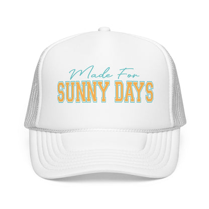 Trucker Hat - "Made For Sunny Days" Retro Beach Mesh Cap