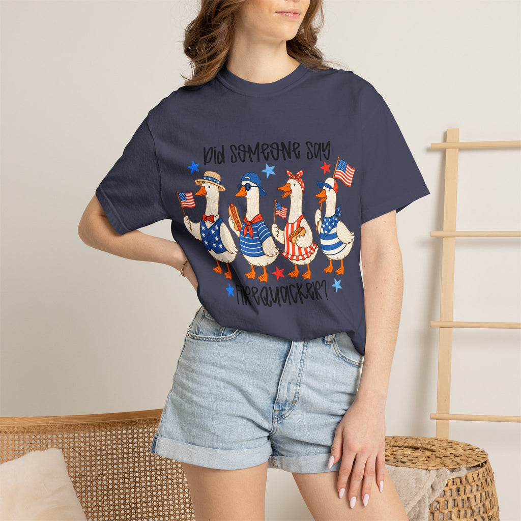 Patriotic 'Did Someone Say Firequacker?' T-Shirt