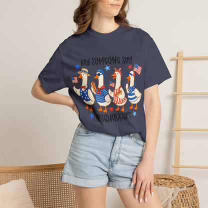 Patriotic 'Did Someone Say Firequacker?' T-Shirt