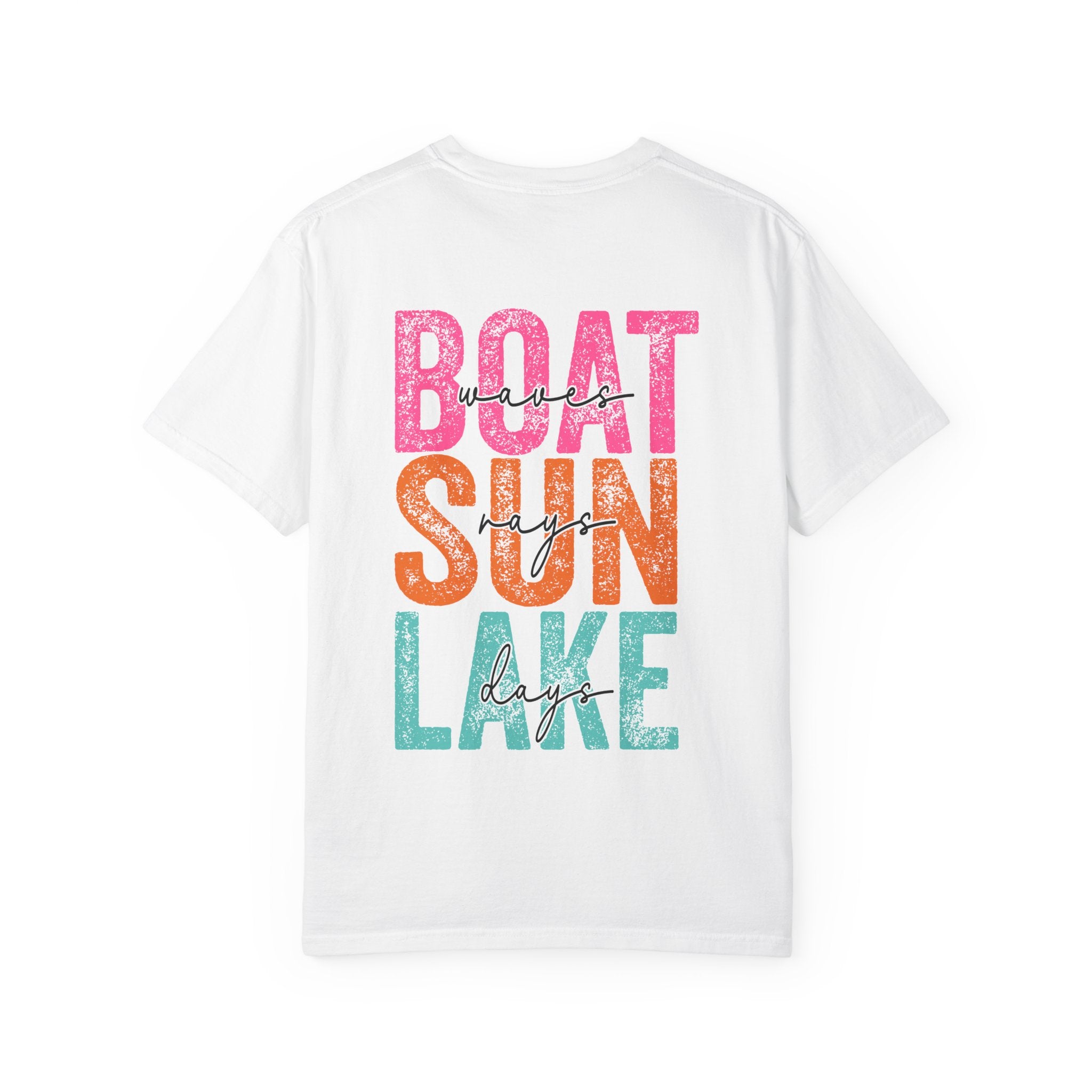 Lake Days T-Shirt — "Boat Waves Sun Rays" Retro Smile Graphic