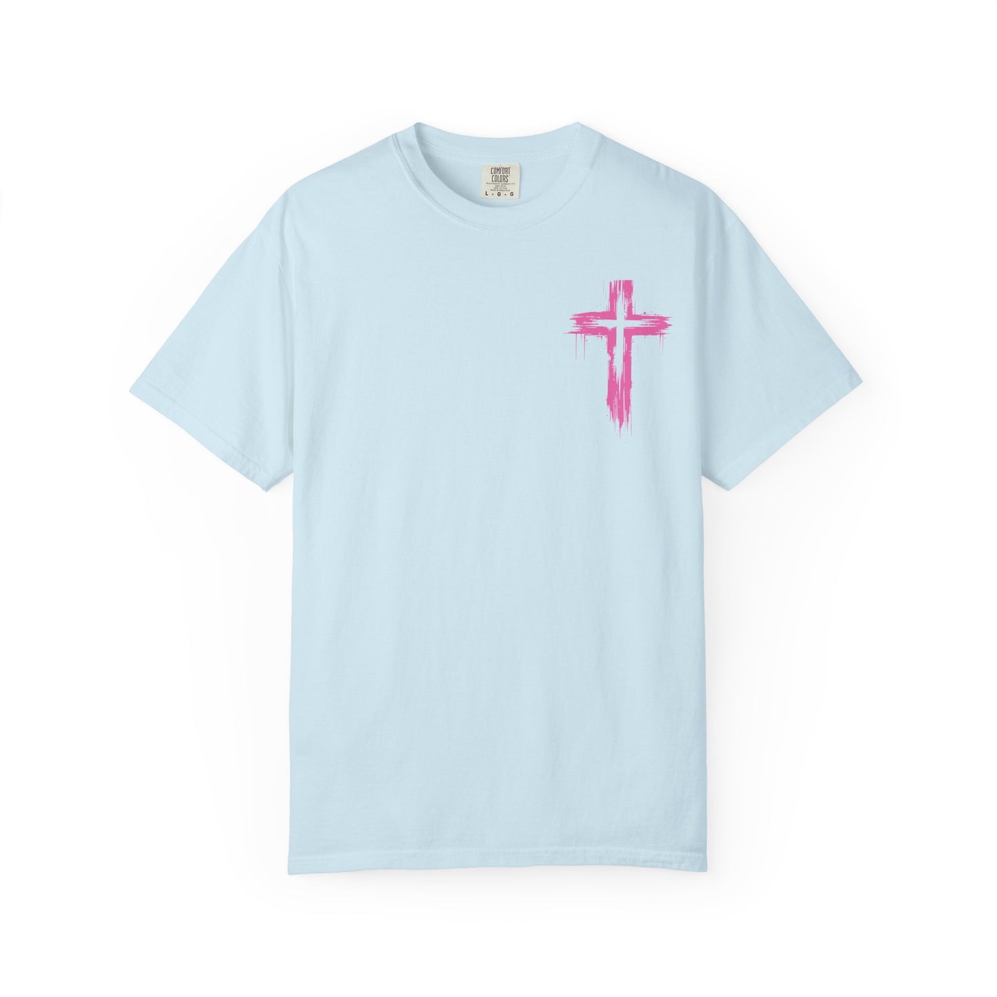 Pray Wait Trust T-Shirt — Colorful Christian Cross Faith Tee