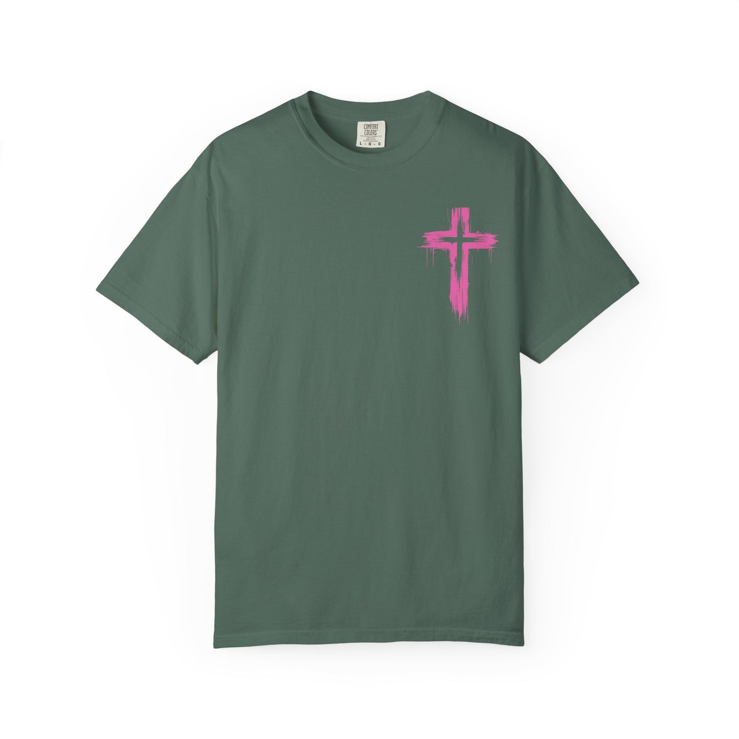 Pray Wait Trust T-Shirt — Colorful Christian Cross Faith Tee