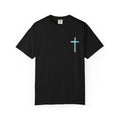 T-Shirt — 'When You Walk Through Deep Waters' Floral Sea Turtle Christian Tee