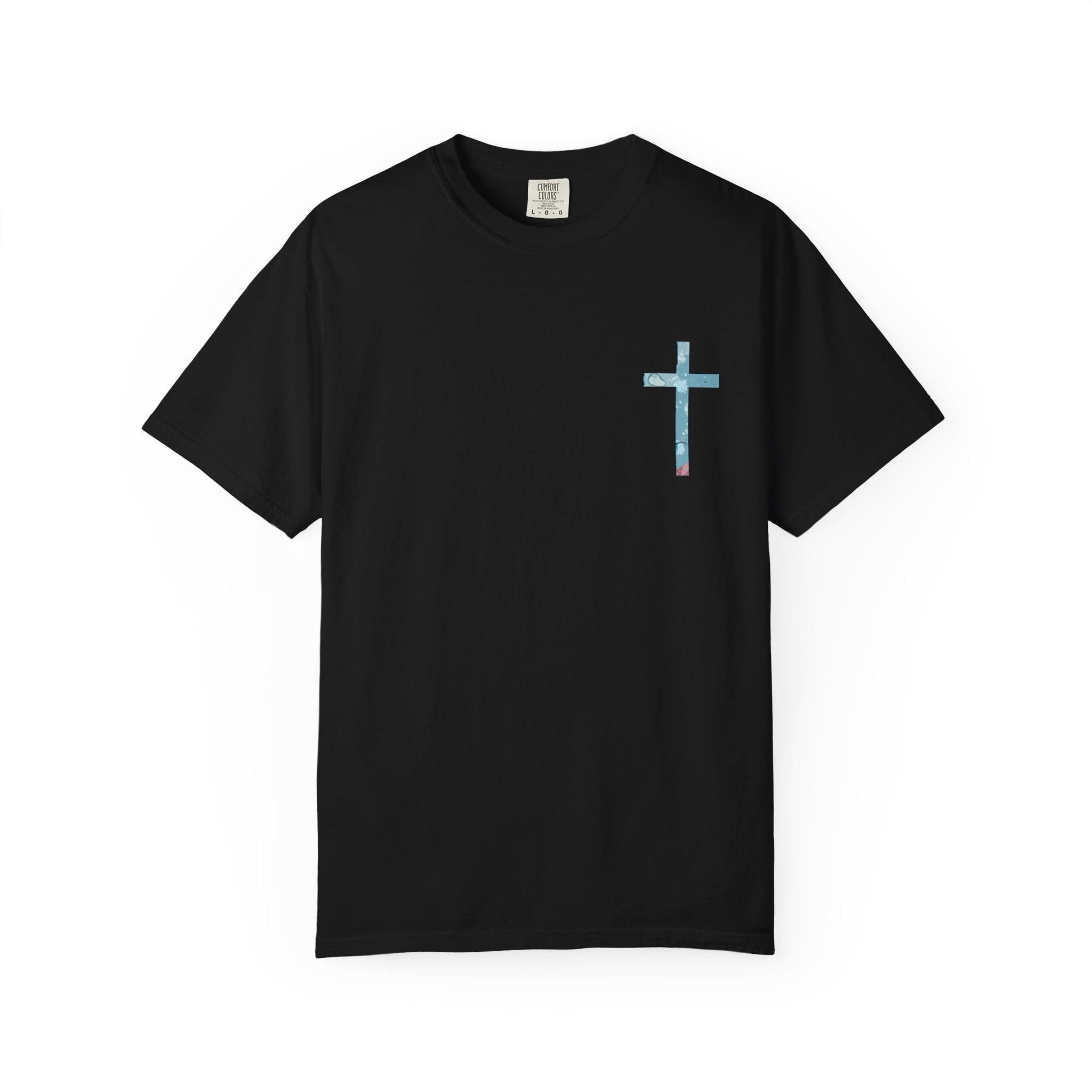 T-Shirt — 'When You Walk Through Deep Waters' Floral Sea Turtle Christian Tee