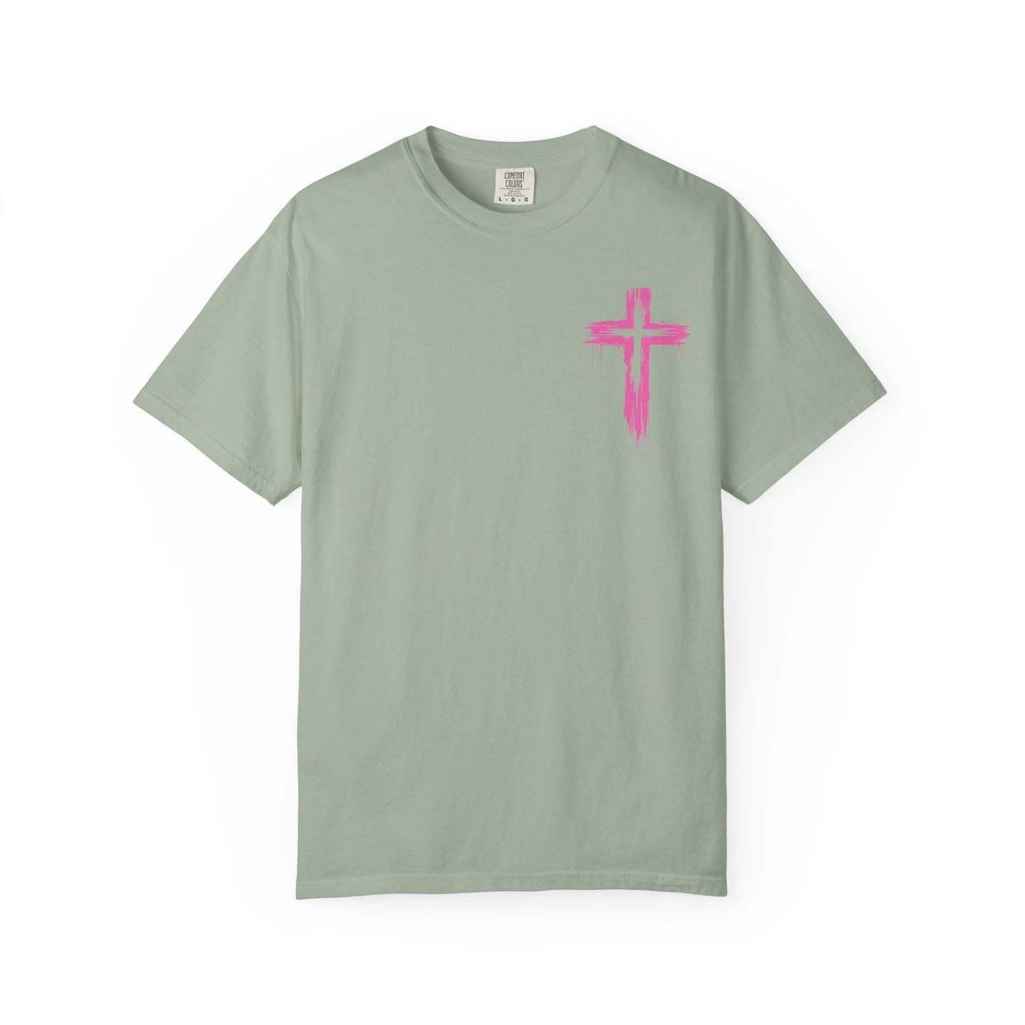 Pray Wait Trust T-Shirt — Colorful Christian Cross Faith Tee