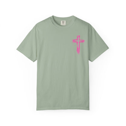 Pray Wait Trust T-Shirt — Colorful Christian Cross Faith Tee