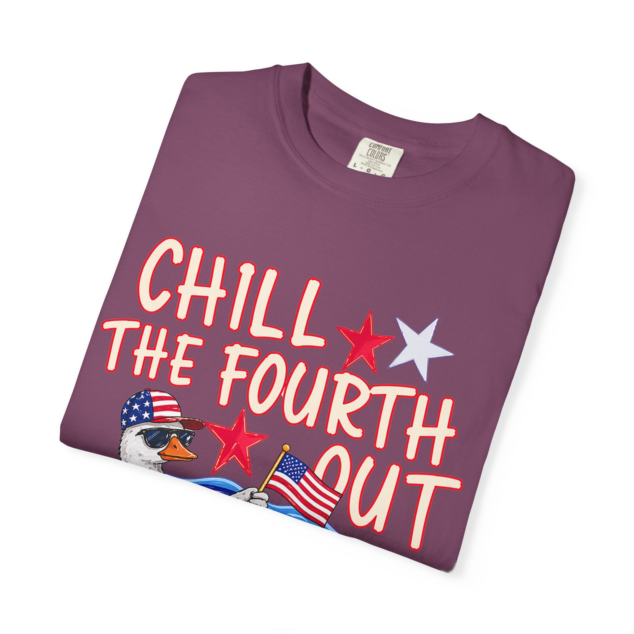 Fourth of July T-Shirt — "Chill the Fourth Out" Patriotic Pool Float Tee