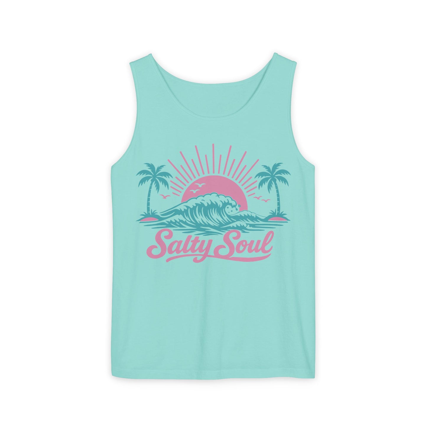 Salty Soul Beach Tank — Retro Surf Graphic Tank Top