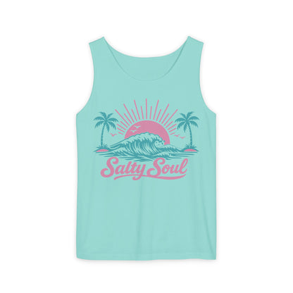 Salty Soul Beach Tank — Retro Surf Graphic Tank Top