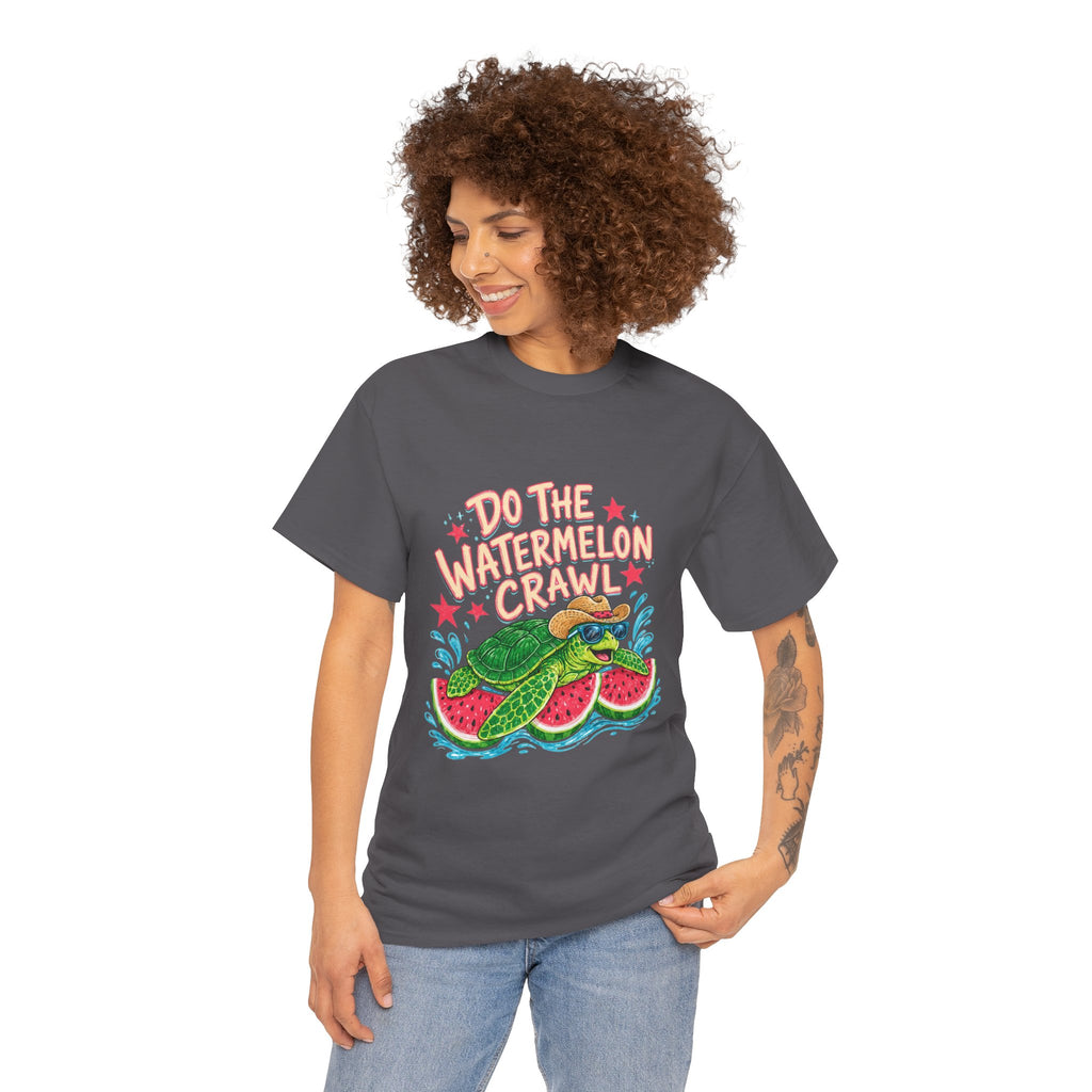 Do The Watermelon Crawl T‑Shirt — Retro Summer Turtle Graphic Tee