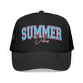 Summer Vibes Trucker Hat — Retro Pastel Foam Cap for Beach, Pool & Vacation