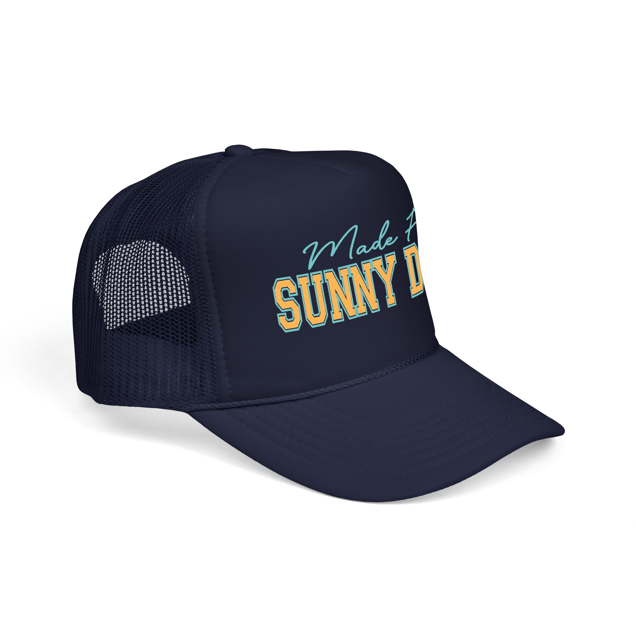 Trucker Hat - "Made For Sunny Days" Retro Beach Mesh Cap
